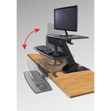 KANTEK Desk Clamp Sit to Stand, Black STS800